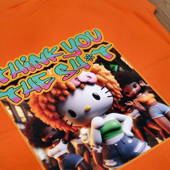 Hello Spice Think You The Sh*t Orange T-Shirt Size Medium - Picture 1 of 3
